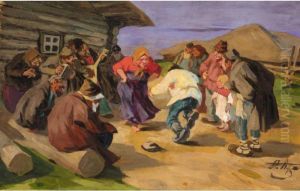 The Peasant Dance by Alekseij Fedorovitch Afanasev