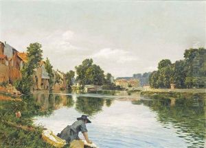 Bords De Marne, France by Jean-Celestin-Tancrede Bastet