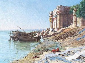 Palais D'un Rajah A Benares by Jean-Celestin-Tancrede Bastet