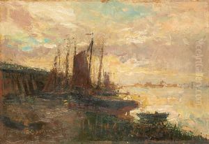 Bateaux De Peche A Nieuport by Alfred Bastien