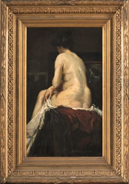 Modele Nue De Dos Dans L"atelier Du Peintre - view 1