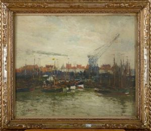 Coin D"un Port by Alfred Bastien