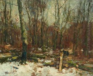 Sous-bois Enneige by Alfred Bastien