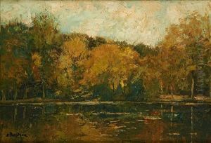 Etang Au Rouge-cloitre by Alfred Bastien