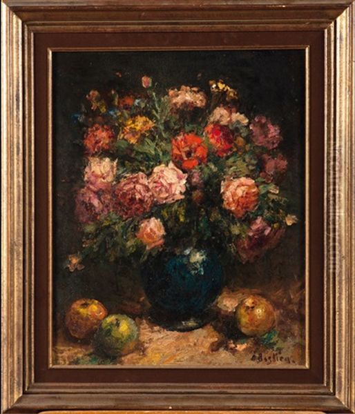 Nature Morte Aux Fleurs Et Aux Fruits (recto) & Chevaux Cabres (verso) - view 1