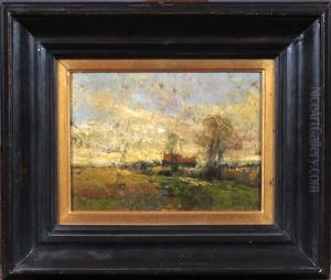Paysage Avec Fermette by Alfred Bastien