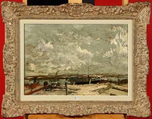 Chenal De Nieuport Au Passage D'eau by Alfred Bastien