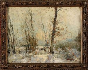 Paysage Enneige by Alfred Bastien