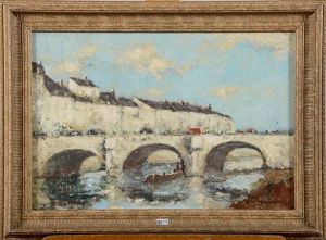Pont Sur La Loire by Alfred Bastien