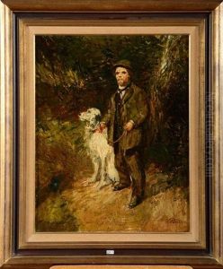 Portrait De Pietje Kerfeizer Avec Son Chien Portrait De Pietje Kerfeizer Avec Son Chien