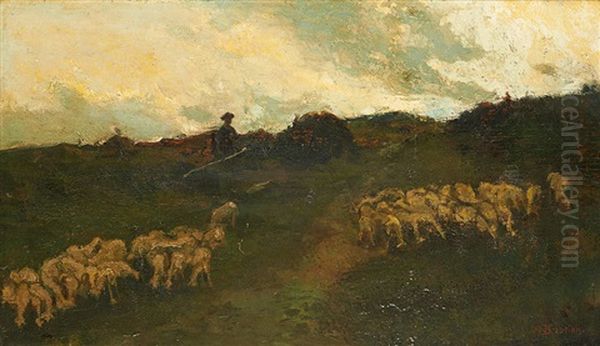 Le Berger Au Coucher Du Soleil - view 1