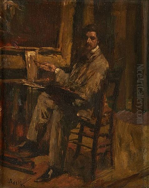 Autoportrait De L'artiste A Son Chevalet - view 1