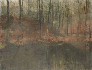 Lever De Brume Sur L'etang by Alfred Bastien