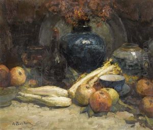 Stillleben Mit Obst Und Gemuse by Alfred Bastien