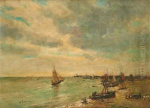 Le Retour Des Bateaux De Peche by Alfred Bastien