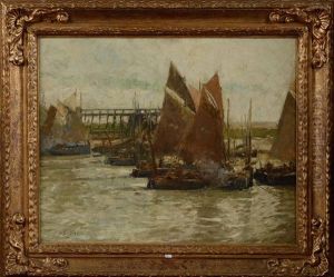 Barques A Nieuport by Alfred Bastien