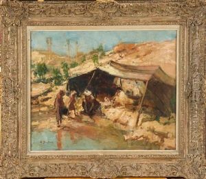 Le Bivouac Dans Le Sud Du Maroc by Alfred Bastien