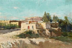 Vue De Bou-saada (algerie) by Alfred Bastien