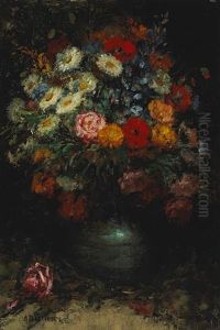 Un Bouquet Des Fleurs (+ Another; Pair) by Alfred Bastien