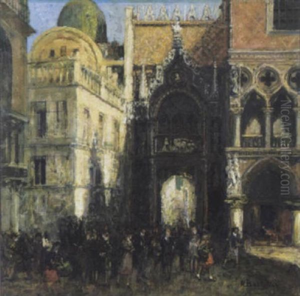 Gezicht Aan Het Dogenpaleis Te Venetie - view 1