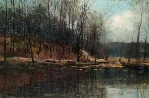 At The Edge Of A Lake, Early Winter At The Edge Of A Lake, Early Winter