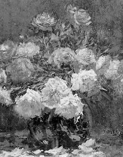 Roze Rozen In Vaas - view 1
