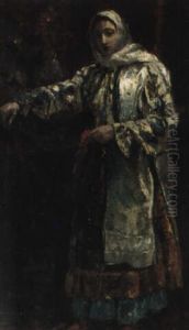 Portrait De Femme Grecque by Alfred Bastien