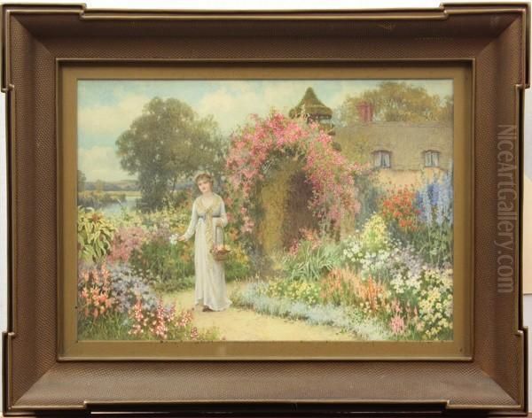Lady In A Garden - view 1