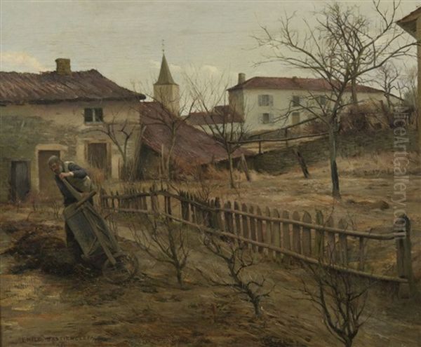 Homme Deversant Une Brouette - view 1