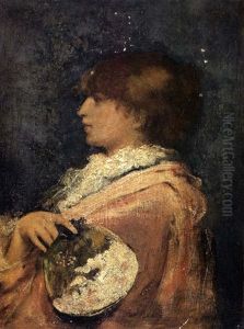 Portrait De Jeune Femme A L'eventail