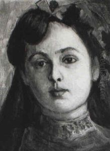 Portrait Presume De Marie Bashkirtseff by Jules Bastien-Lepage