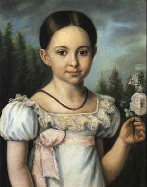 Portrait Eines Madchens Im Weisen Kleid - view 1