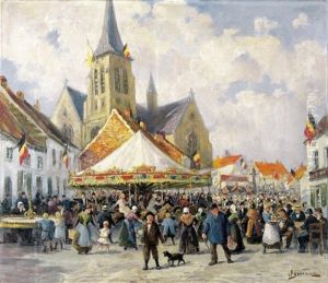 La Kermesse Au Village by Wilhelm Bataille