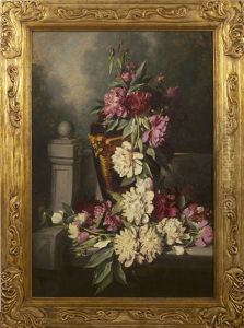 Still-life With Peonies In A Vase