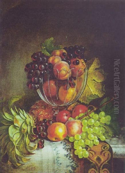 Still Life With Glass Compote And Fruit - view 1