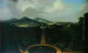 A View Of The Formal Gardens At Blessington, Co. Wicklow by Thomas Bate