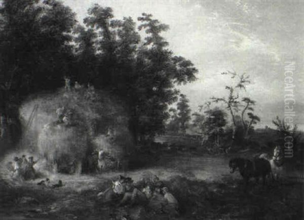 Gathering Hay - view 1