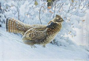 Fresh Snowfall - Ruffed Grouse by Robert Bateman