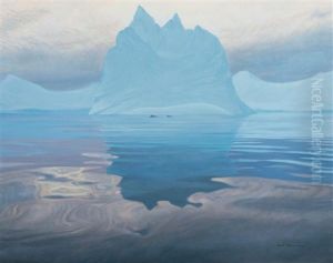 Iceberg And Humpback Whales by Robert Bateman