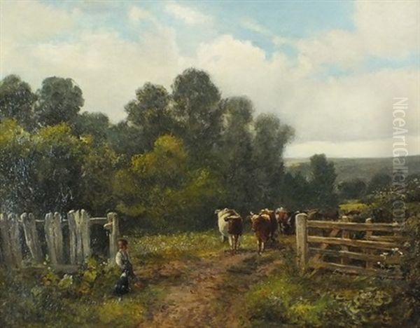 Cattle Beside A Gate - view 1