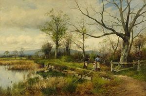Bullrushes Spring by David Bates