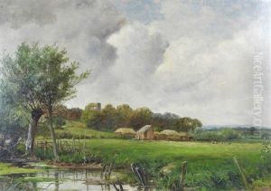 Strensham Church On The Avon From The Hammocks by David Bates