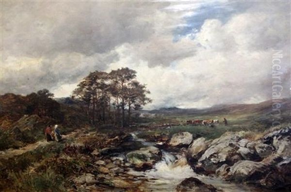 Travellers And Cattle Drover In A Landscape - view 1