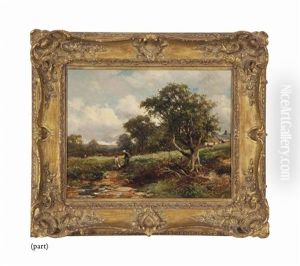 Mother And Daughter In A Field; Together With A Family By The Waterside (2 Works)