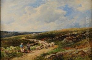 On Rydal Fell, A Shepherd In The Foreground by David Bates