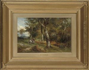 A Faggot Gatherer In Eastmor Park, Hereford by David Bates