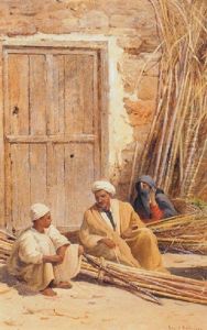 Sellers Of Sugar Cane, Egypt by David Bates