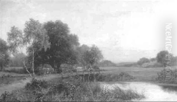 Cattle Drover And Herd Returning Home - view 1