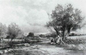 Lane At Eckington, Worcestershire by David Bates
