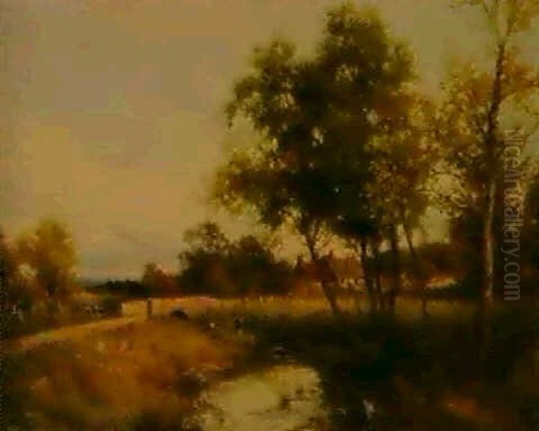 A Warwickshire Streamlet - view 1